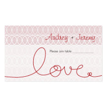 Circles + Love Lilac Custom Table / Place Card Business Card Templates