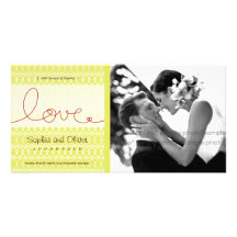 Circles + Love Tea Wedding Thank You Photo Card