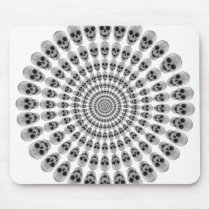 Circles of Skulls - Mousepad - White