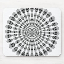Circles of Skulls - Mousepad - White