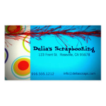 Circles on Blue Business Cards