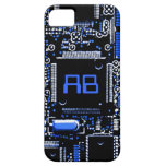 Circuit Blue 2 monogram iPhone 5 case
