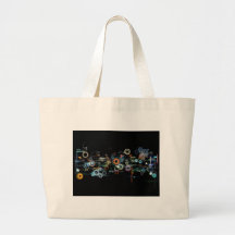 Circuit Board - Black Tote Bag