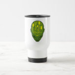 circuit board brain head yellow and green mug