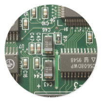 Circuit Board Design Round Sticker