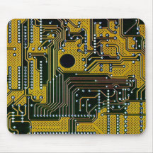 circuit board (pcb) - gold mousepad