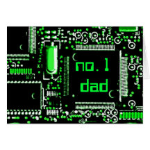 Circuit Green 2 'no.1 dad' greetings card