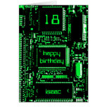 Circuit Green 'Age and Name' birthday card