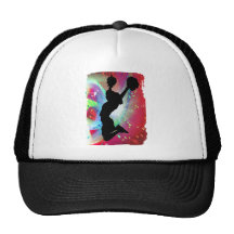 Circular Colorburst with Cheerleader Mesh Hat