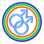 Circular Gay Symbol Stickers