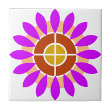 Circular pattern ceramic tiles
