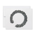 Circular pebbles frame invitations