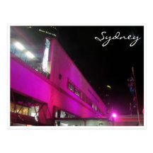 circular quay pink post card