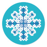 Circular Snowflake Stickers