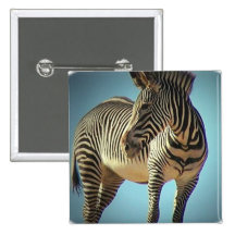 Circular Zebra Square Pin