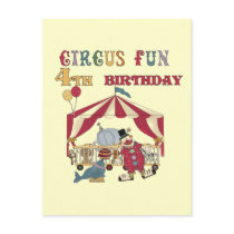 Circus 4th Birthday Tshirts and Gifts