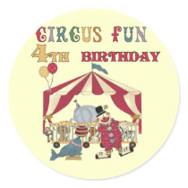 Circus 4th Birthday Tshirts and Gifts