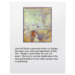 Circus art sketch by Seurat pointillist paintings flyers