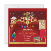 circus birthday party invitation