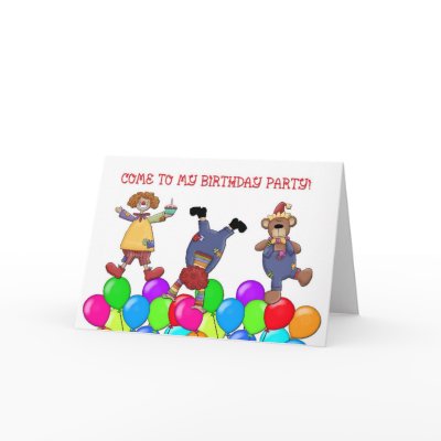Circus Birthday Party Invitation Cards by StarStock