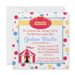 circus birthday party invite cute fun simple