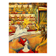 Circus by Georges Seurat Post Cards
