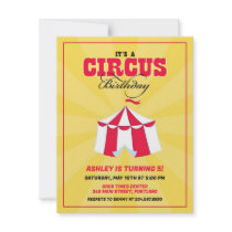 Circus / Carnival Birthday Party Invitation