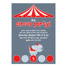Circus / Carnival Birthday Party Invitation