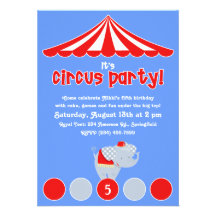 Circus / Carnival Birthday Party Invitation