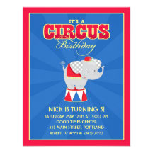 Circus / Carnival Birthday Party Invitation