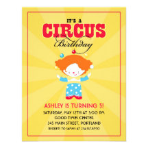 Circus / Carnival Birthday Party Invitation