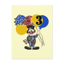 Circus Clown 3rd Birthday Tshirts and Gifts