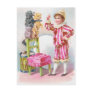 Circus Clown Boy Training Pet Dogs Postcard