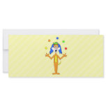 Circus Clown, Party Juggler. Dog Cartoon. Custom rack cards