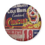Circus, 'Clyde Beatty and Cole Bros' Retro Theatre Refrigerator Magnet