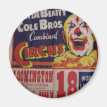 Circus, 'Clyde Beatty and Cole Bros' Retro Theatre Refrigerator Magnet