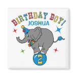 Circus Elephant 2nd Birthday magnets