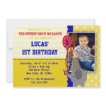 Circus Elephant Big Top Birthday Invitations Boy
