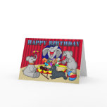 Circus Elephant happy birthday Childs Card