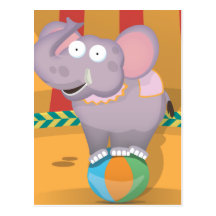 Circus Elephant Postcards