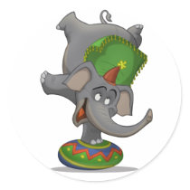 Circus Elephant Stickers