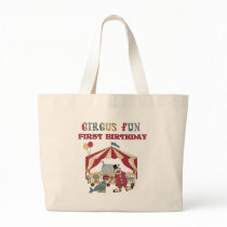 Circus First Birthday Canvas Bag