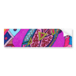 "Circus Lion" Abstract bumper stickers