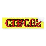 CIRCUS LOGO CONTRA bumper stickers