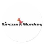 Circus Monkey Round Sticker