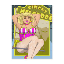Circus Pinup Trapeze Artist Postcard