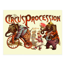 Circus Procession Postcard