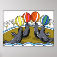 Circus Seals Poster