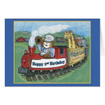 Circus Train 2nd Birthday Card