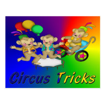 Circus Tricks Postcard